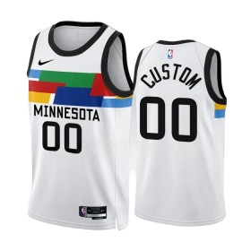 Canotte Uomo Minnesota Timberwolves Personalizzate Nike 2022-23 City Edition Bianco Swingman